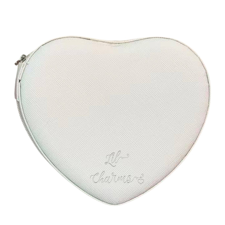accessories lil charms heart jewelry box - white
