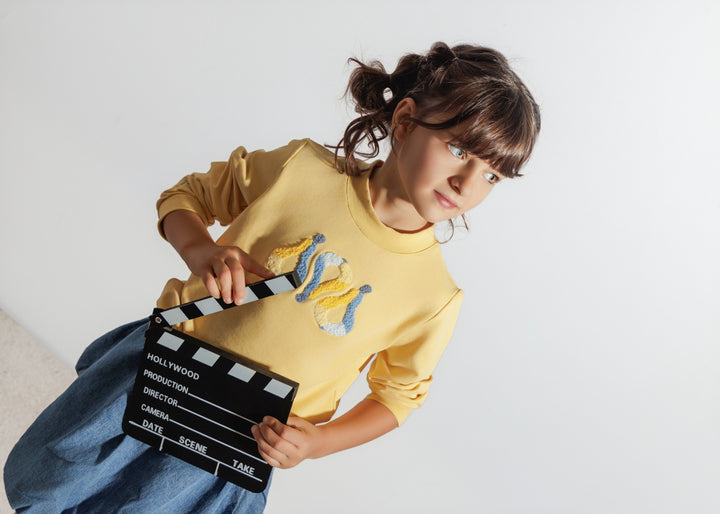 top l/s pear sweatshirt - yellow