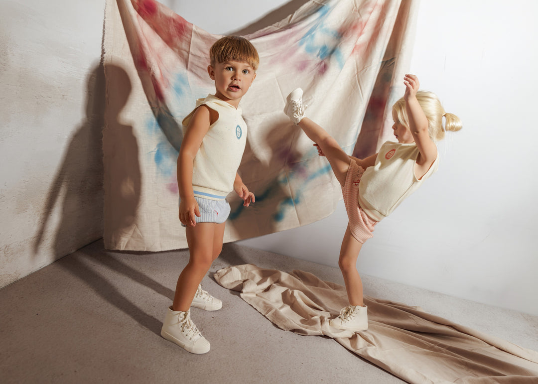 set outfit cupcake hooded top and bloomer - blue