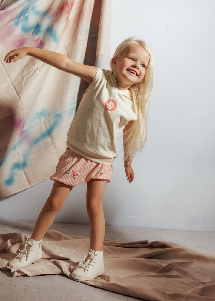 set outfit cupcake hooded top and bloomer - pink