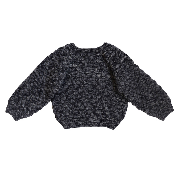 set outfit knit popcorn sweater with legging - graphite