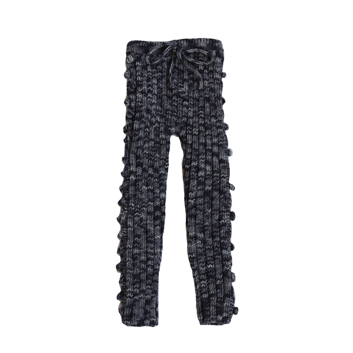 set outfit knit popcorn sweater with legging - graphite