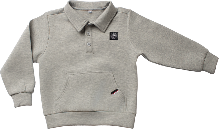 polo l/s scuba sweatshirt - grey