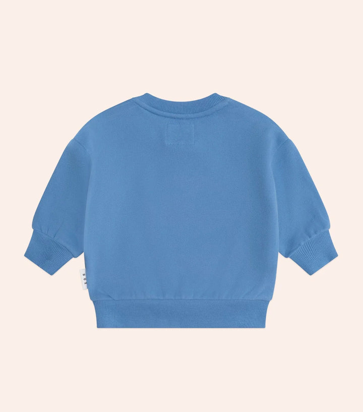 top l/s sherpa party huxbear sweatshirt - marine