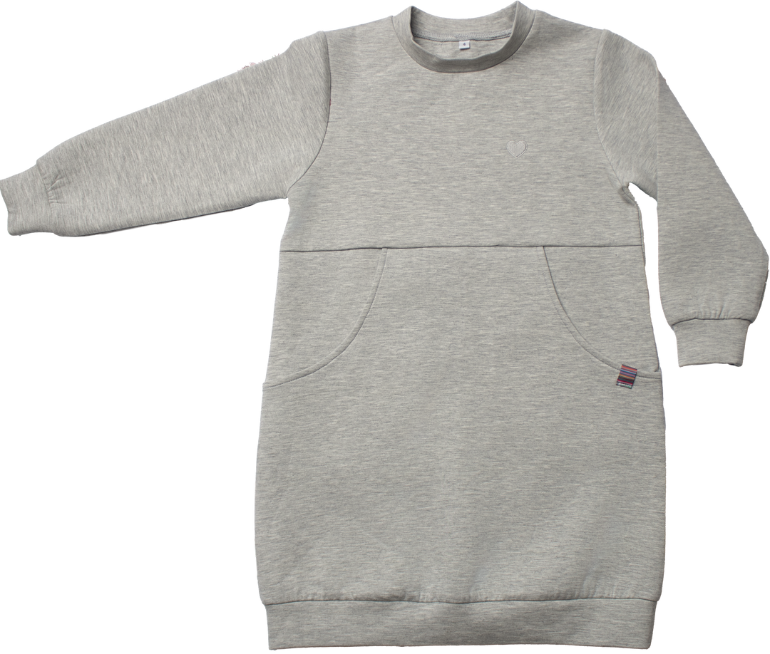 dress scuba sweatshirt with pockets - grey