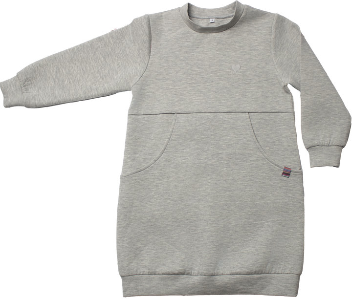 dress scuba sweatshirt with pockets - grey