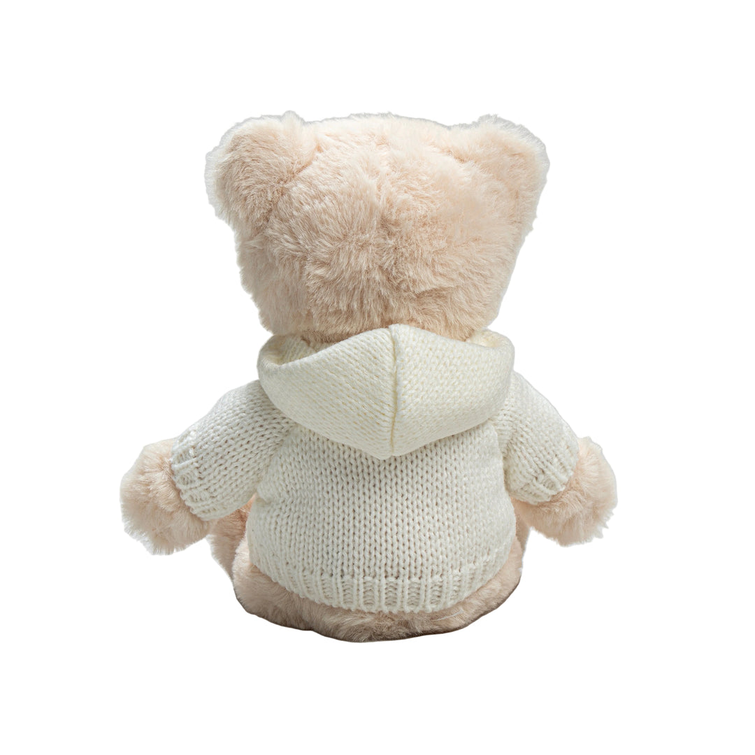 doll teddy bear with hooded sweater - beige