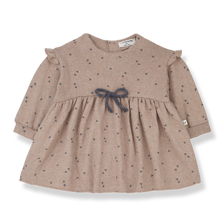 dress fleece birds - old rose