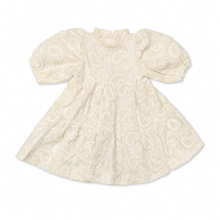 dress amillia textured tiered - ivory