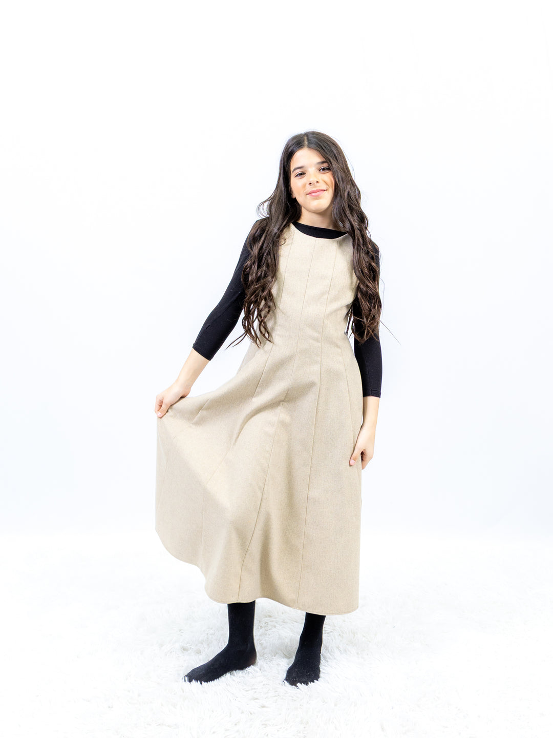 dress maxi a line jumper - oatmeal