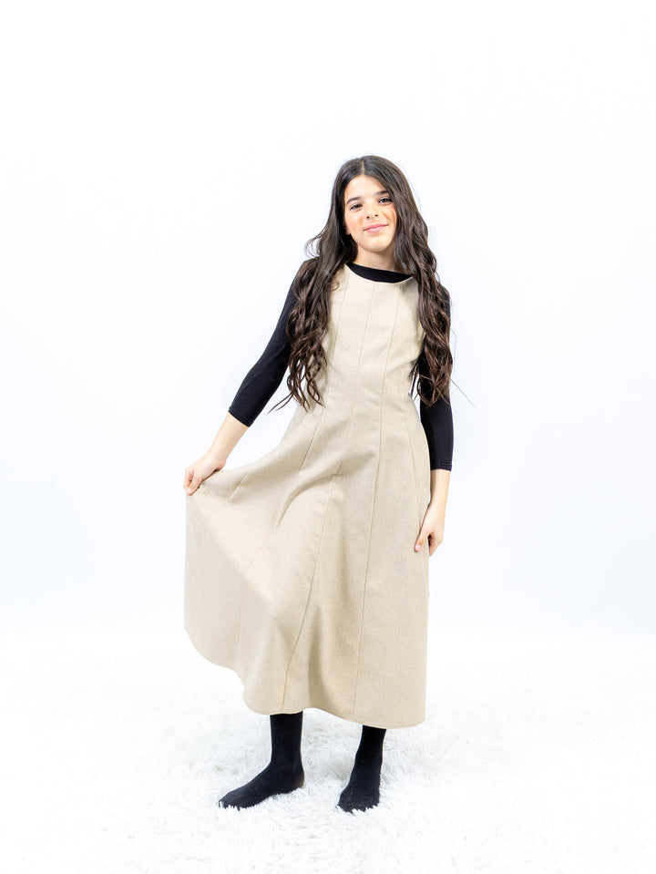 dress maxi a line jumper - oatmeal