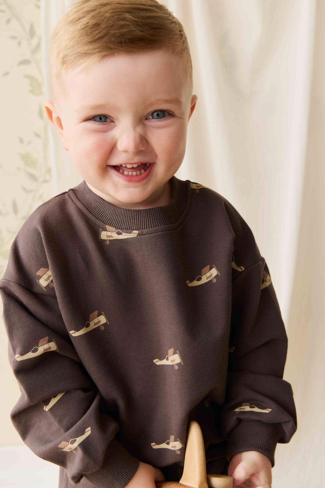 top l/s pilot plane sweatshirt - pilot planes bistre