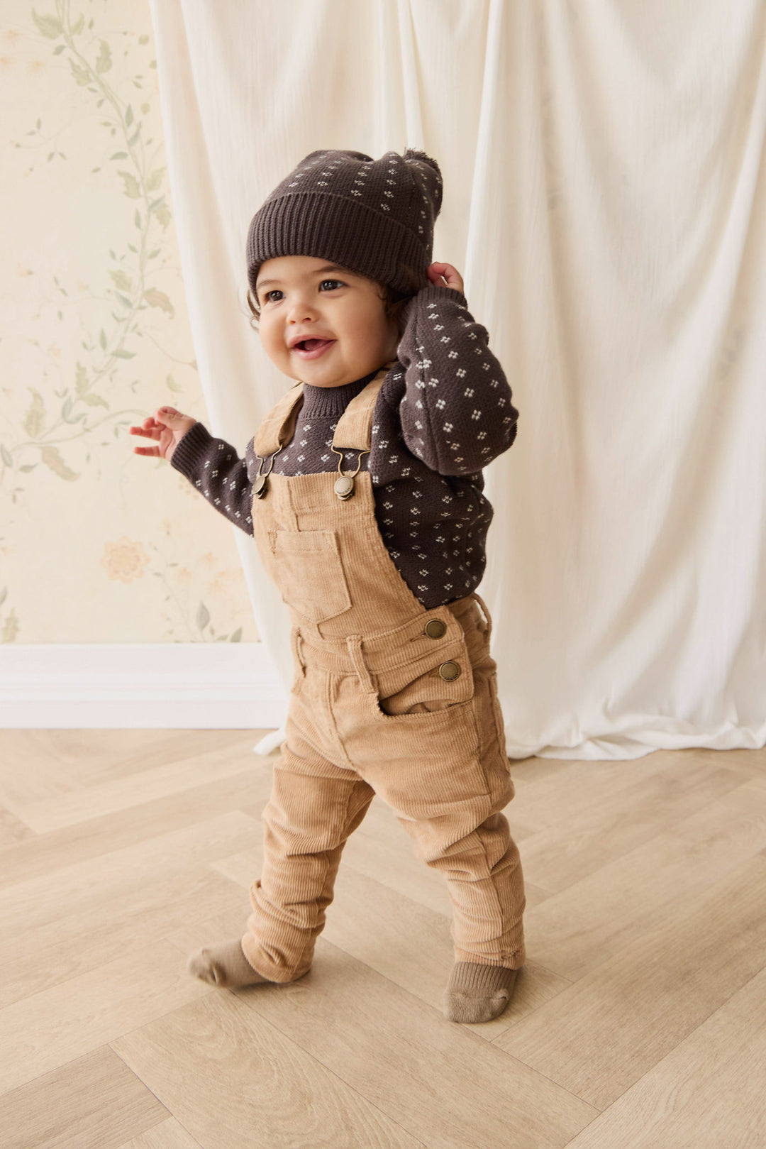 one piece corduroy overalls - jasmine tea