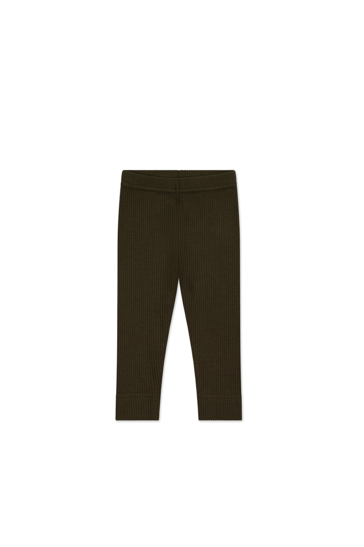 set outfit ribbed henley top and leggings - bistre