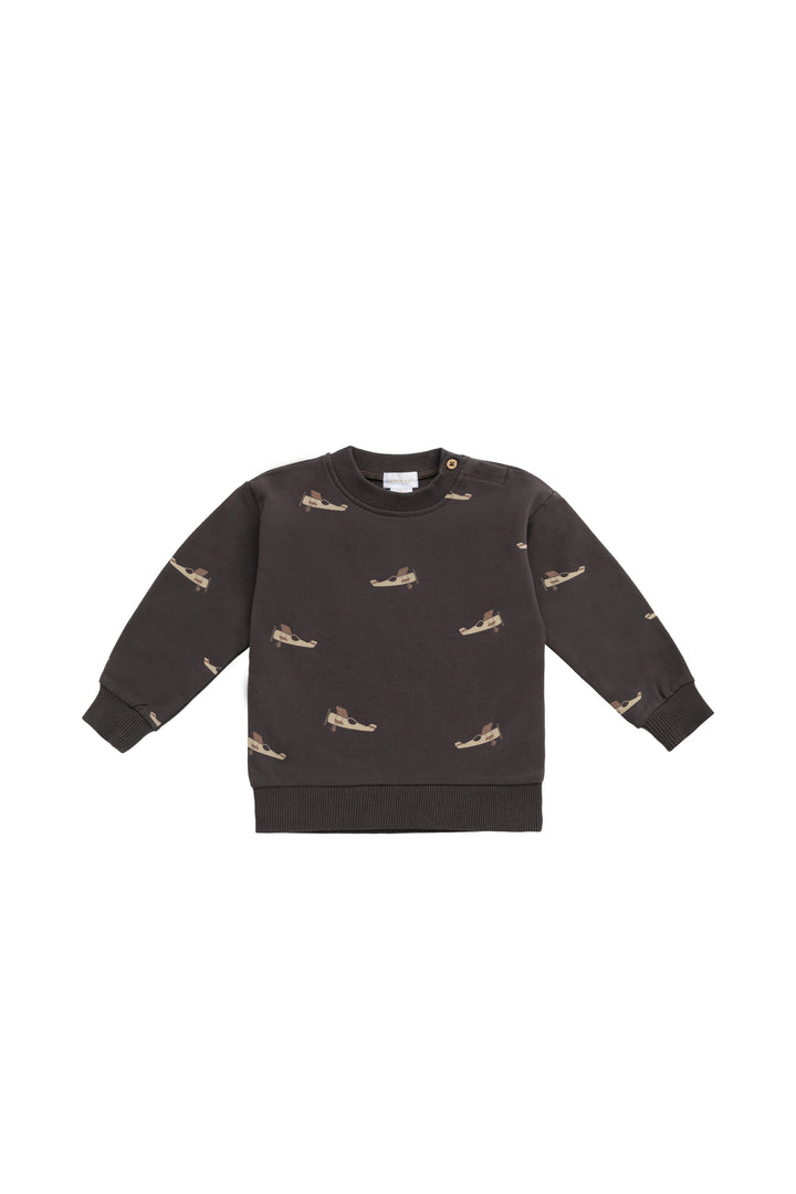 top l/s pilot plane sweatshirt - pilot planes bistre