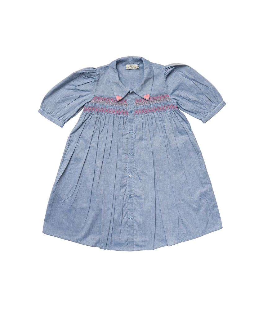 dress smocked chambray shirt style