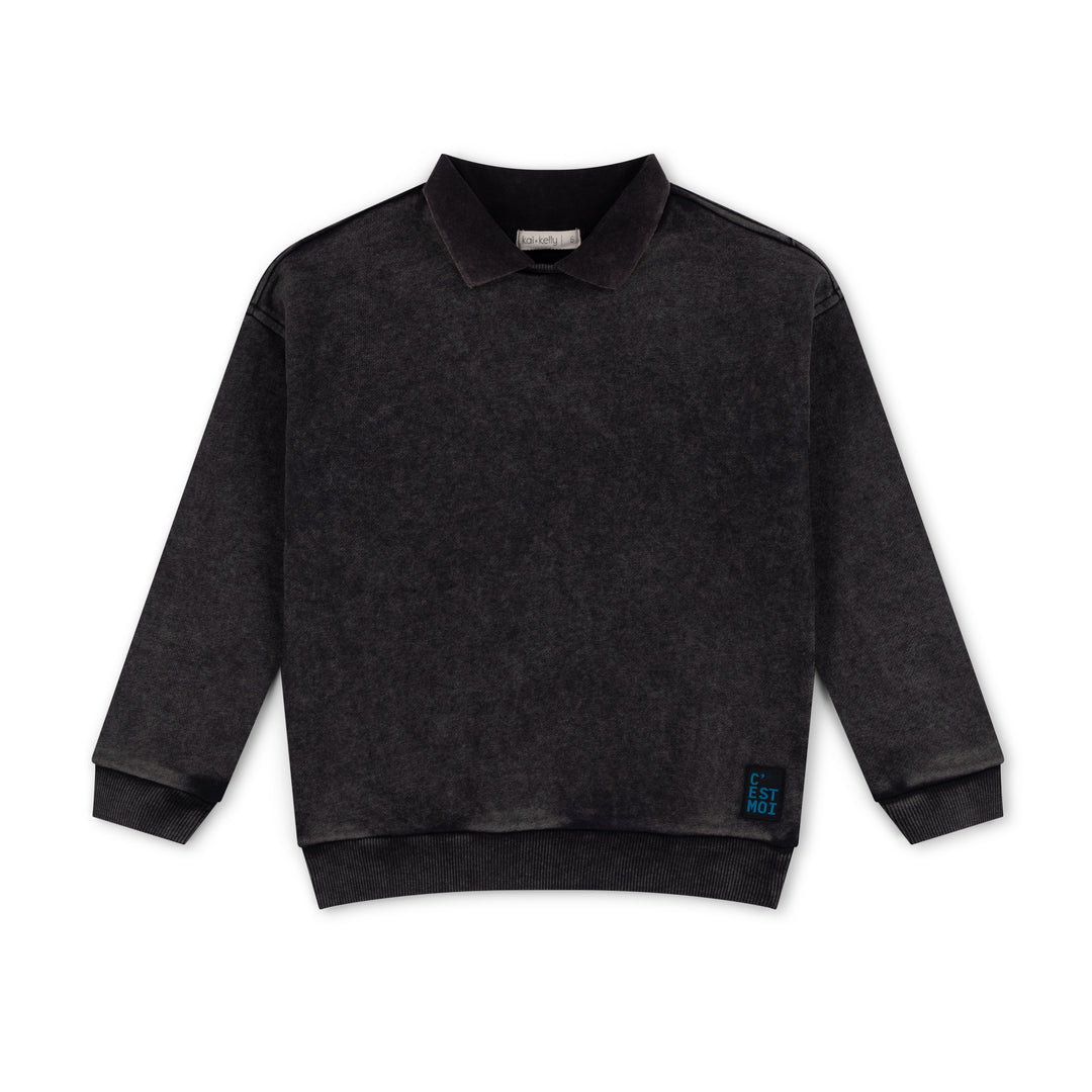 polo l/s cest moi - onyx