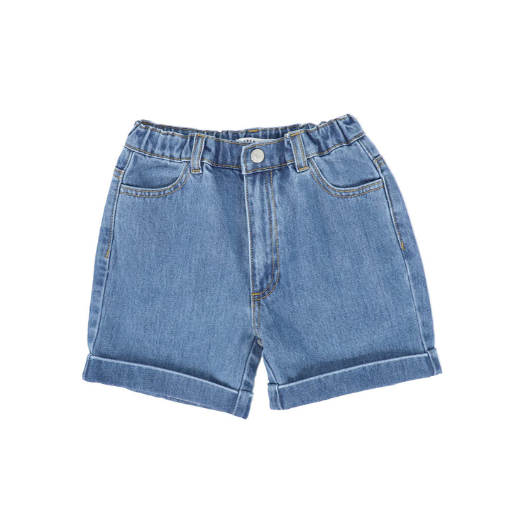 classic denim shorts - blue denim
