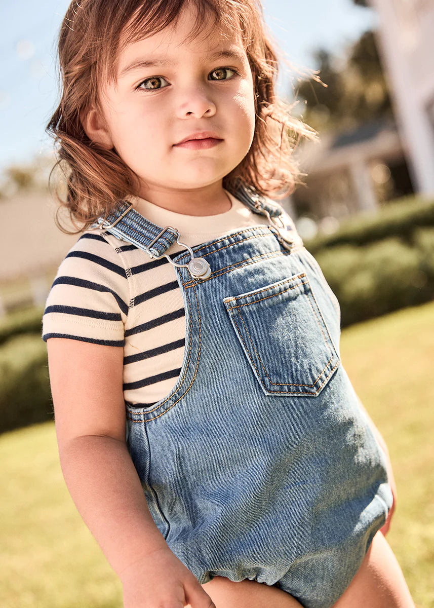 classic denim baby overalls - blue denim
