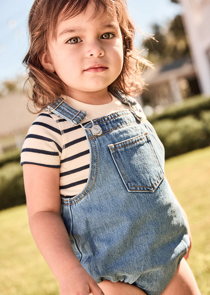classic denim baby overalls - blue denim