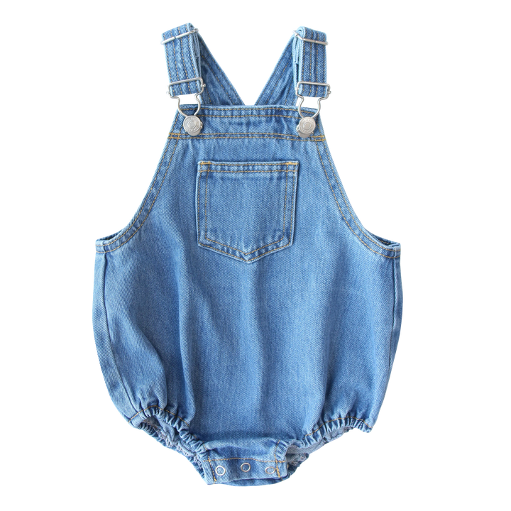 classic denim baby overalls - blue denim