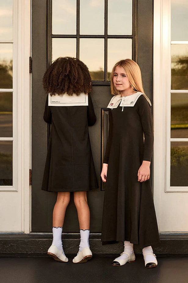 heritage maxi dress - black