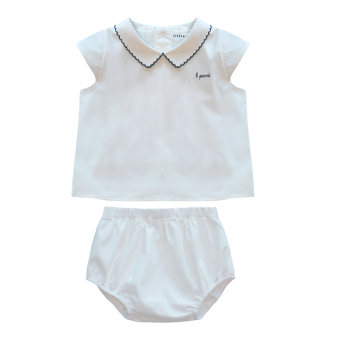 signature pico toddler set - white/navy