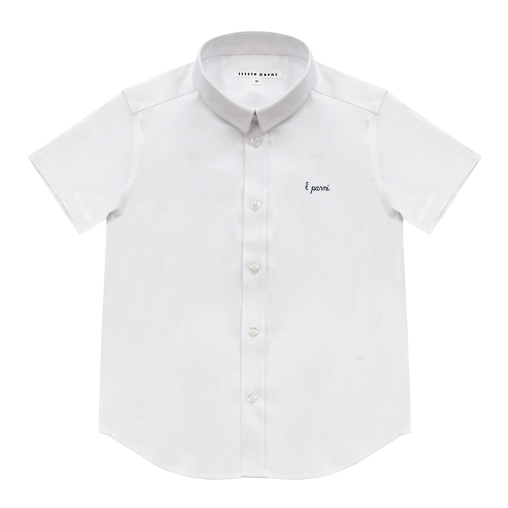 shirt s/s mini logo - white/navy