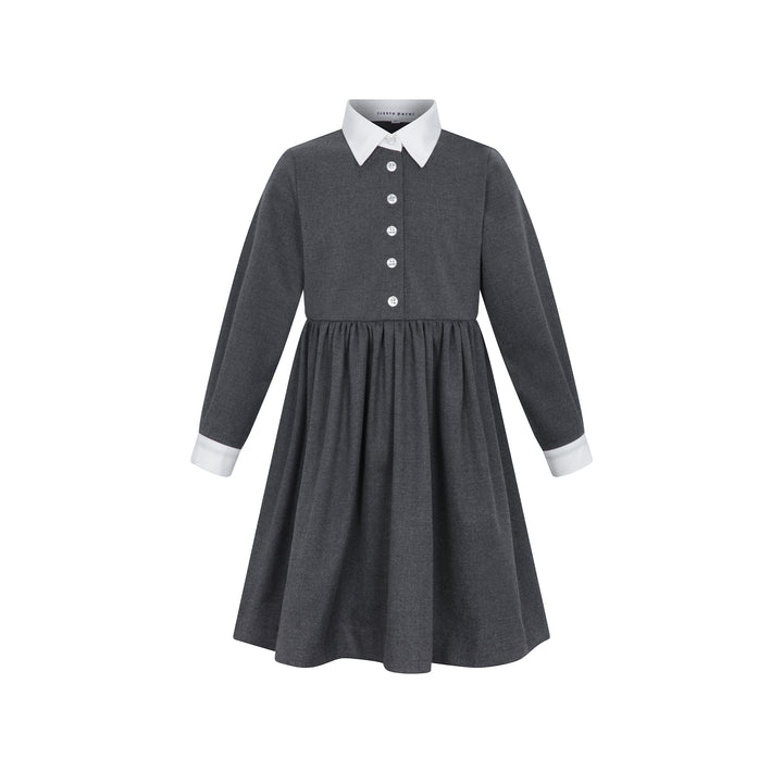 dress contrast trim shirt style - grey