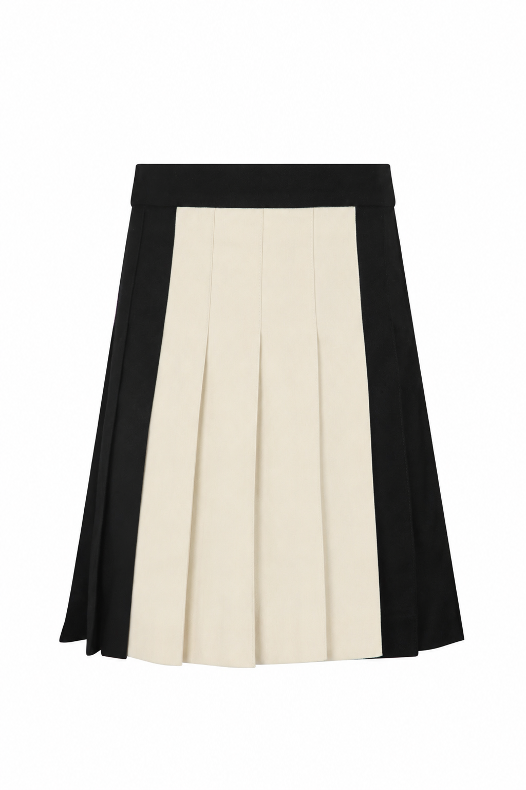 skirt pleated - black/white