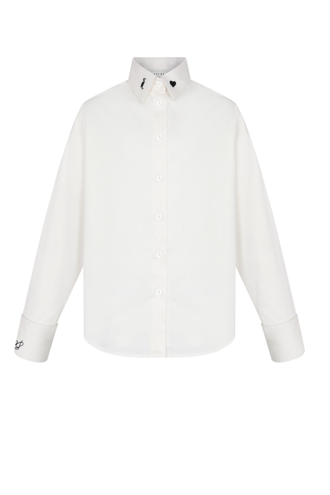 shirt l/s dressy - white/black