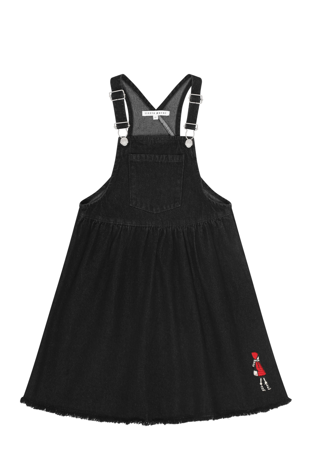 dress denim circle hem jumper - black denim