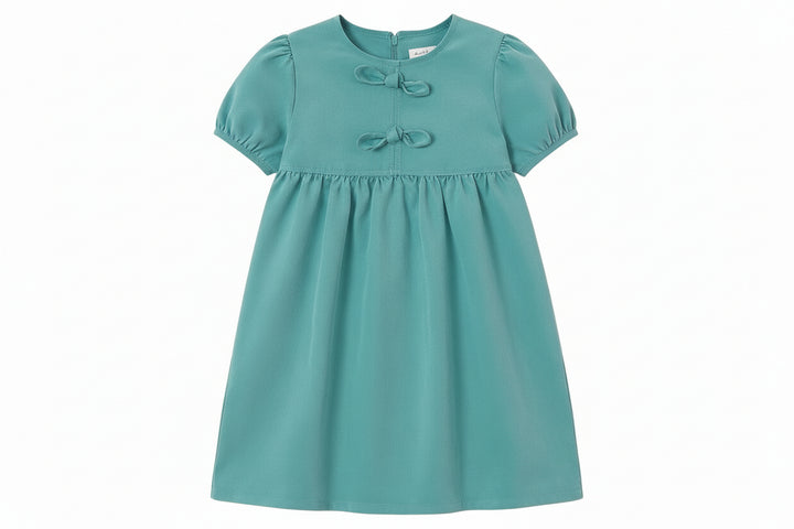 dress s/s denim wash - teal