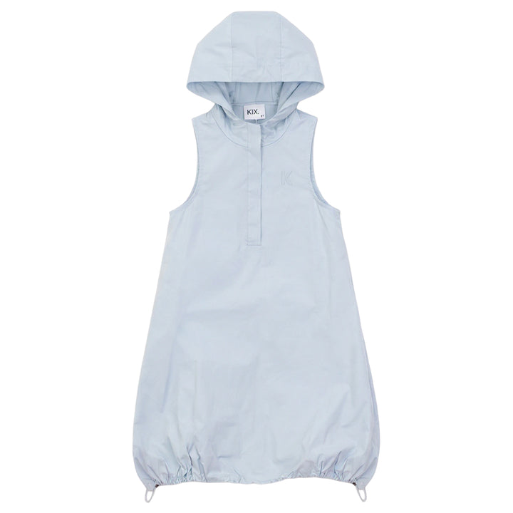 dress raincoat fabric hooded jumper - blue