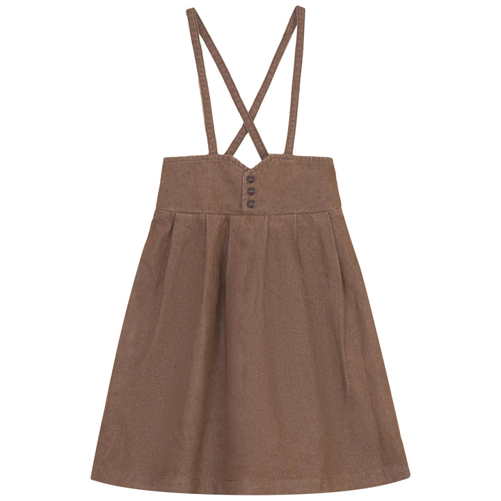 dress yoke detail denim jumper - brown denim