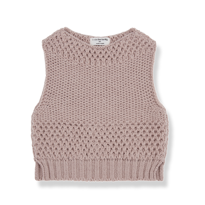 vest wool textured - nude
