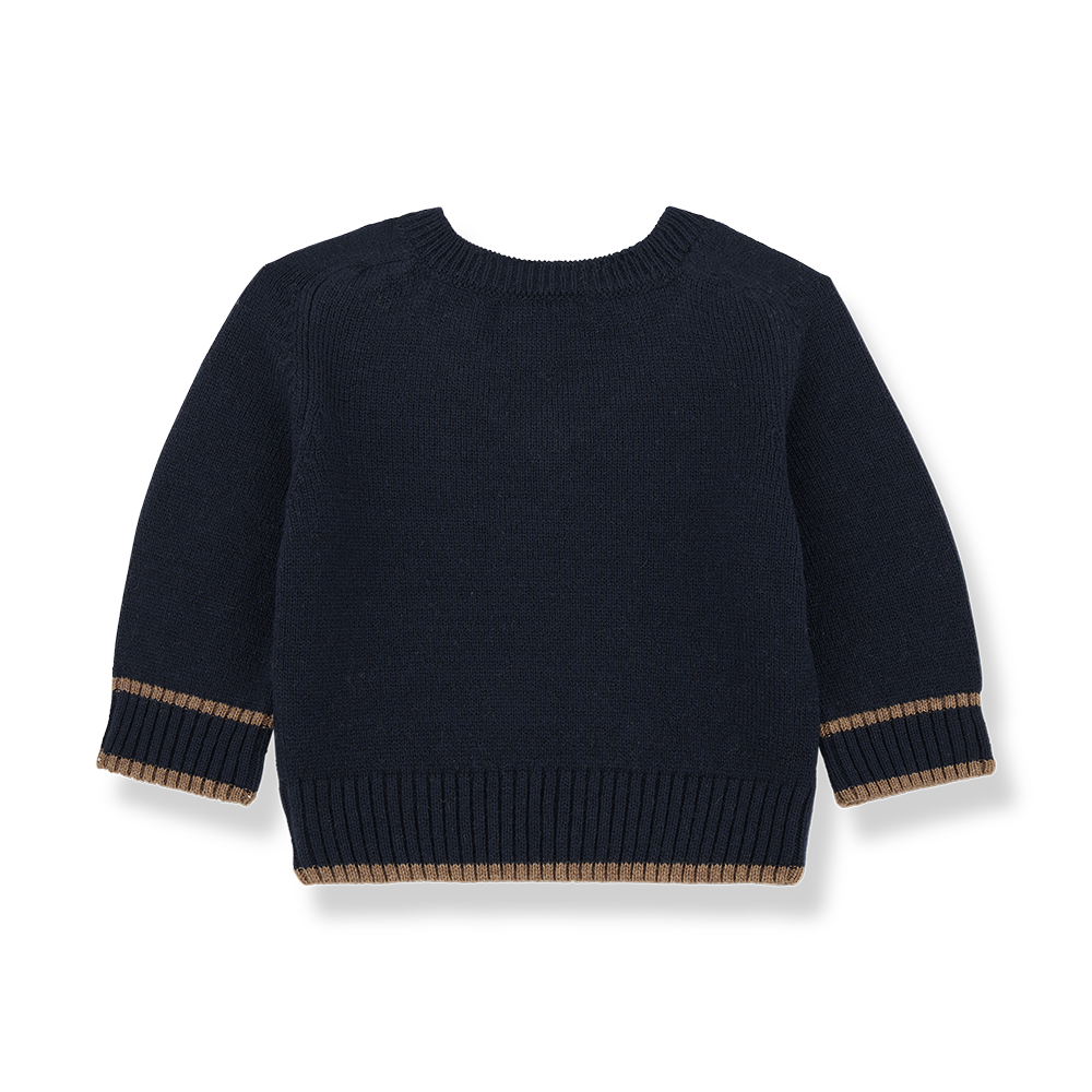 top l/s argyle v sweater - dark blue