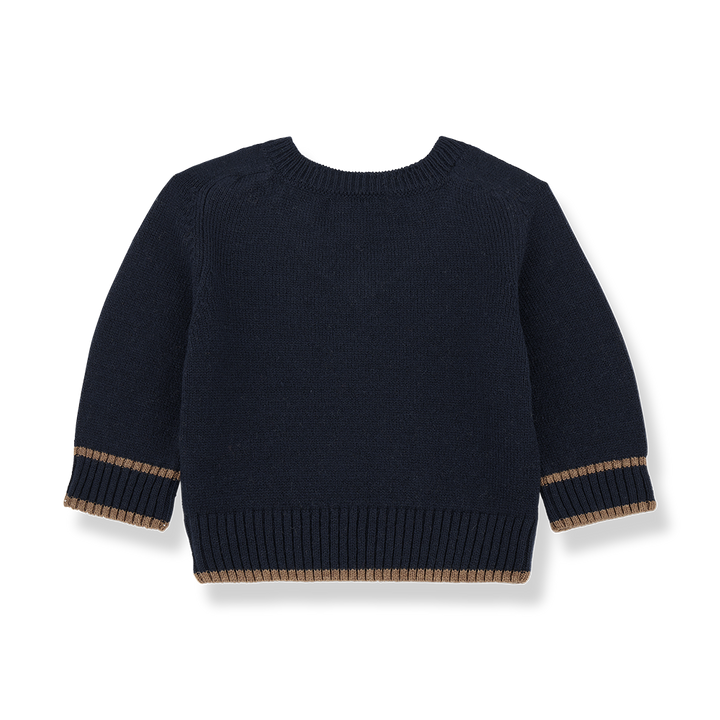 top l/s argyle v sweater - dark blue