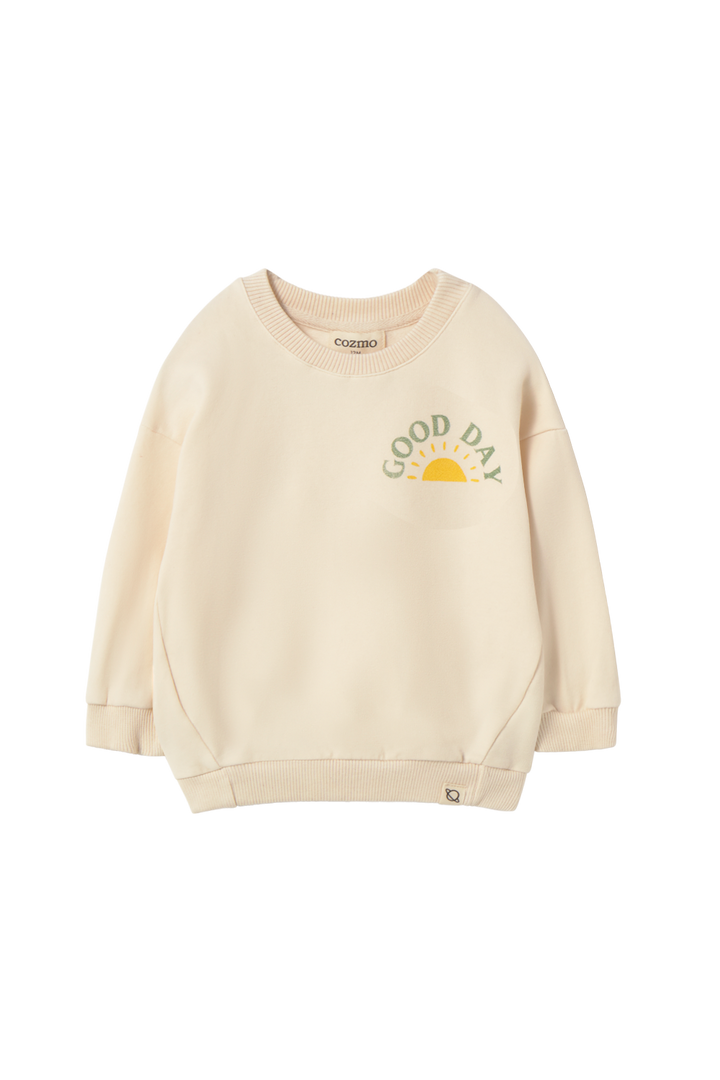 top l/s good day sweatshirt - ivory