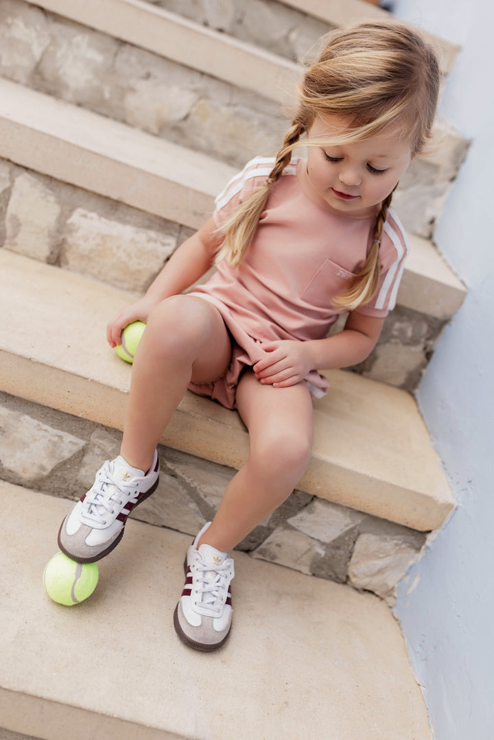 set outfit tee s/s and bloomer - pink