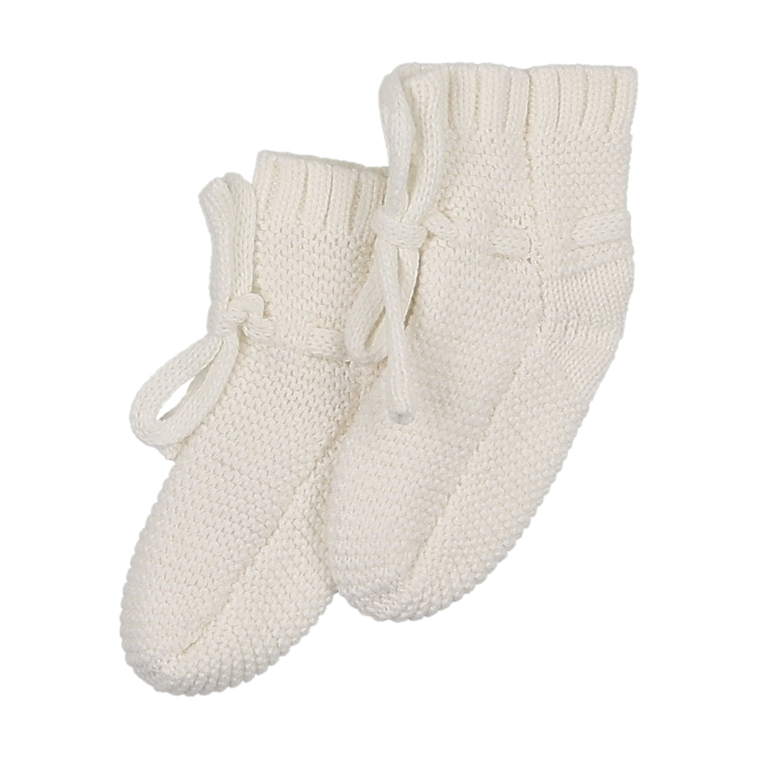 shoes knit booties - cream