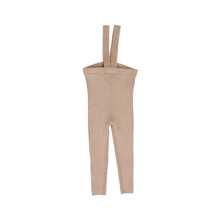 leggings knit long suspender - dusty pink