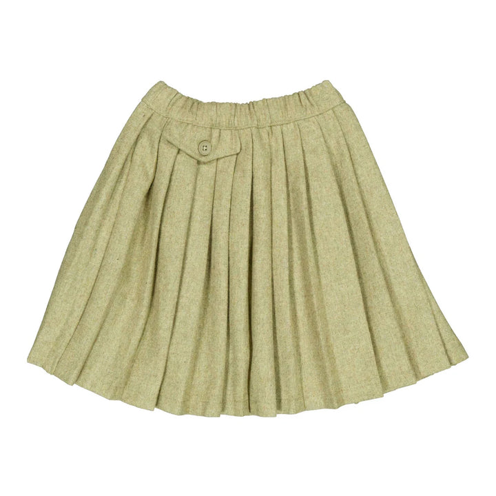 skirt wool pleated - moss green