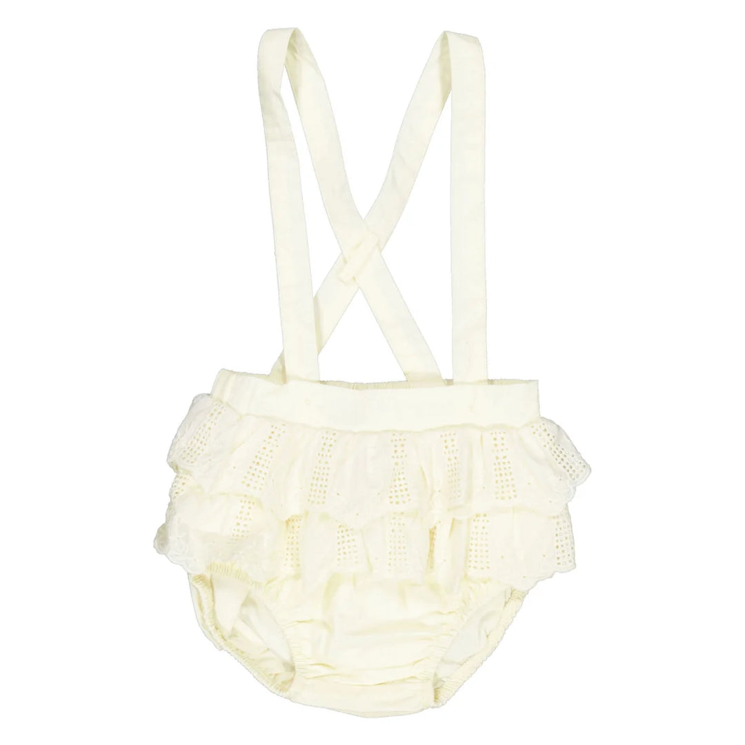 bloomer eyelet trim with suspender - cream