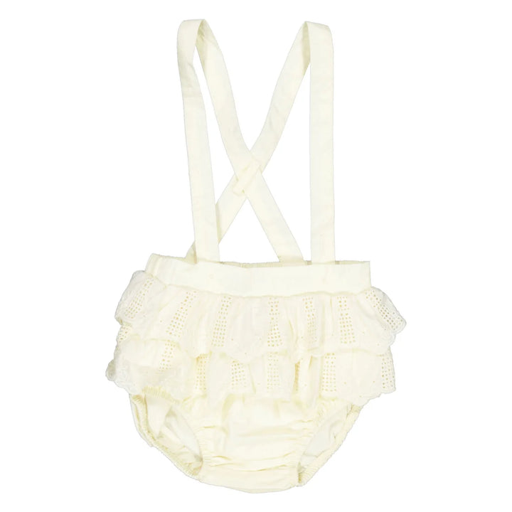 bloomer eyelet trim with suspender - cream