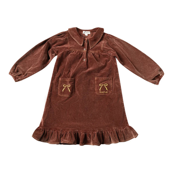 dress bow embroidered shirt style - brick-505