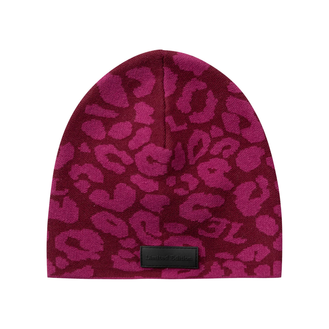 hat leopard knit - raspberry-41