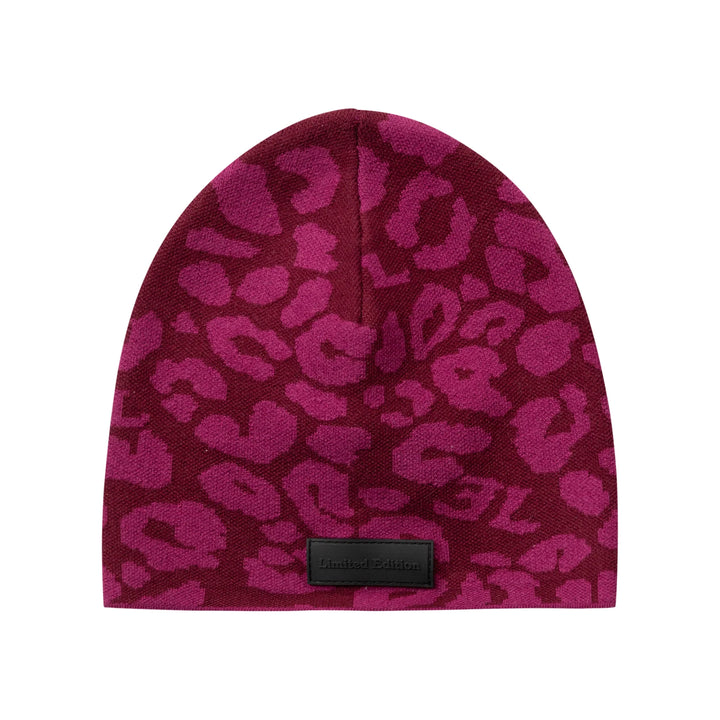 hat leopard knit - raspberry-41