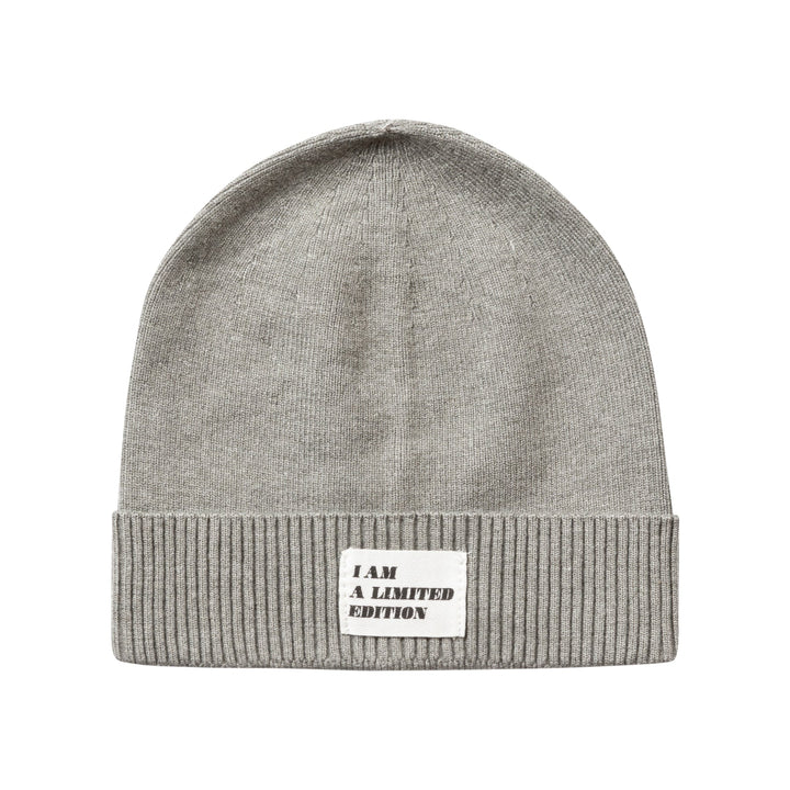hat canvas logo patch cuffed beanie - grey-287