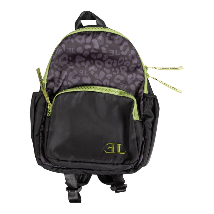 backpack leopard print small - black-9